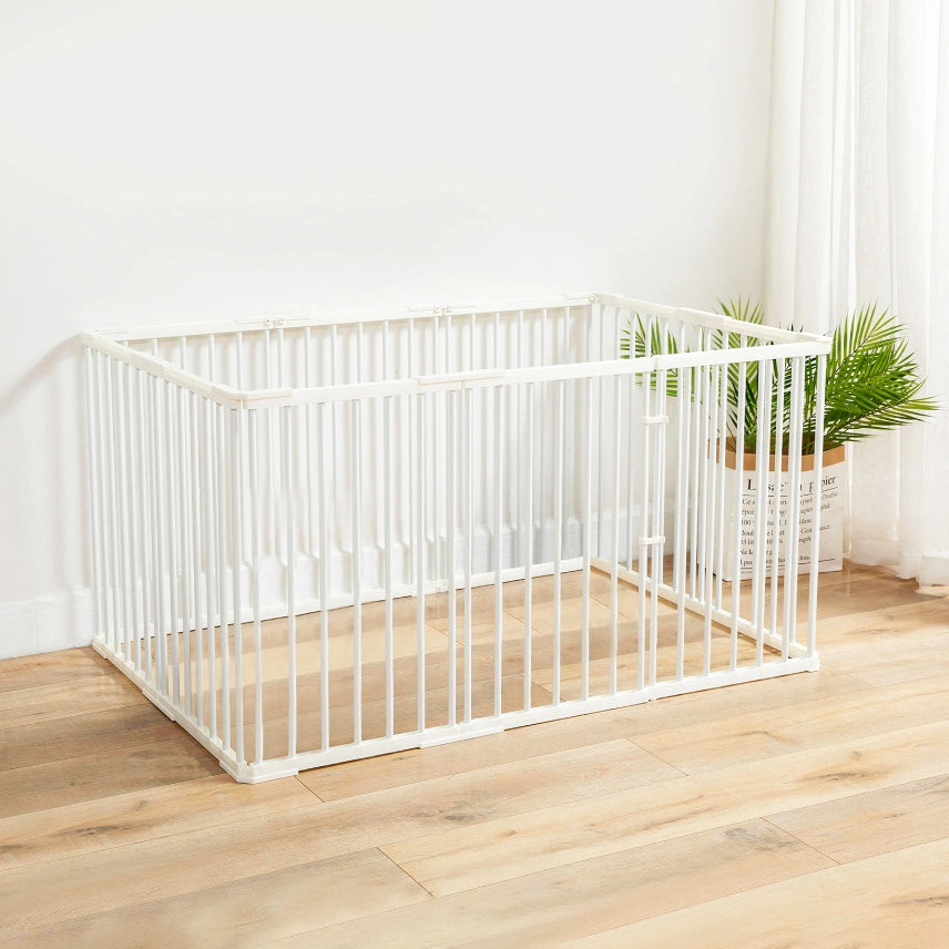 TOPET - Dog Playpen Fence Enclosure 10 Panel Pet Playpen Fold Exercise Cat Rabbit Cage Crate Pen