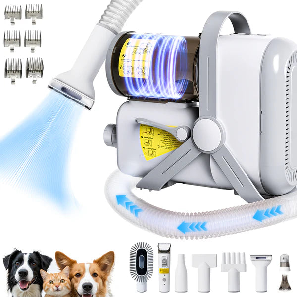 Advwin - 3-in-1 Pet Grooming Vacuum Kit with Dryer & Clipper