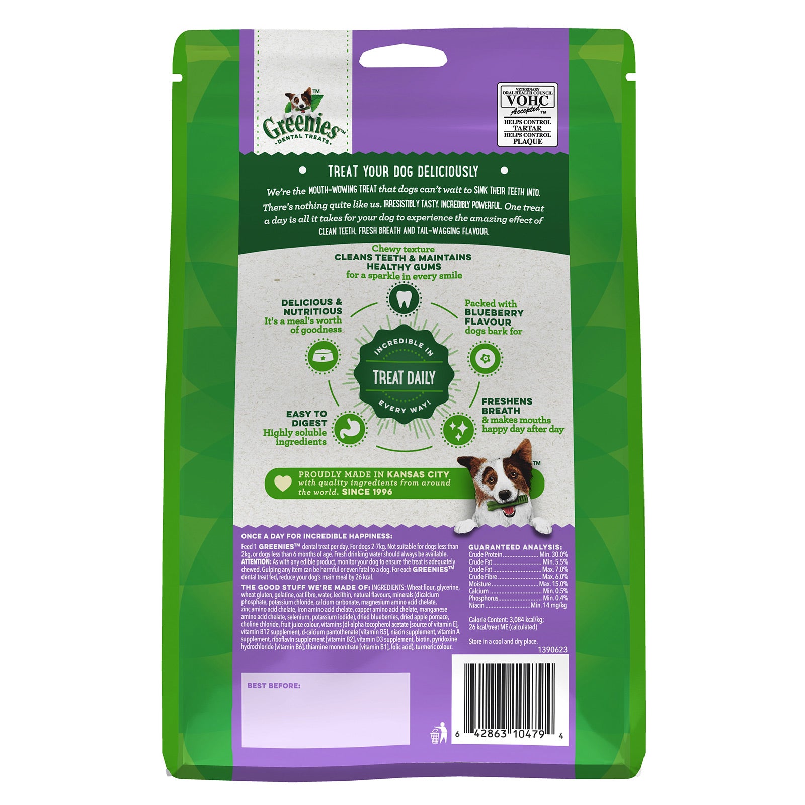 Greenies - Blueberry Dental Treats For Dogs - Teenie (2-7 kg) 340g