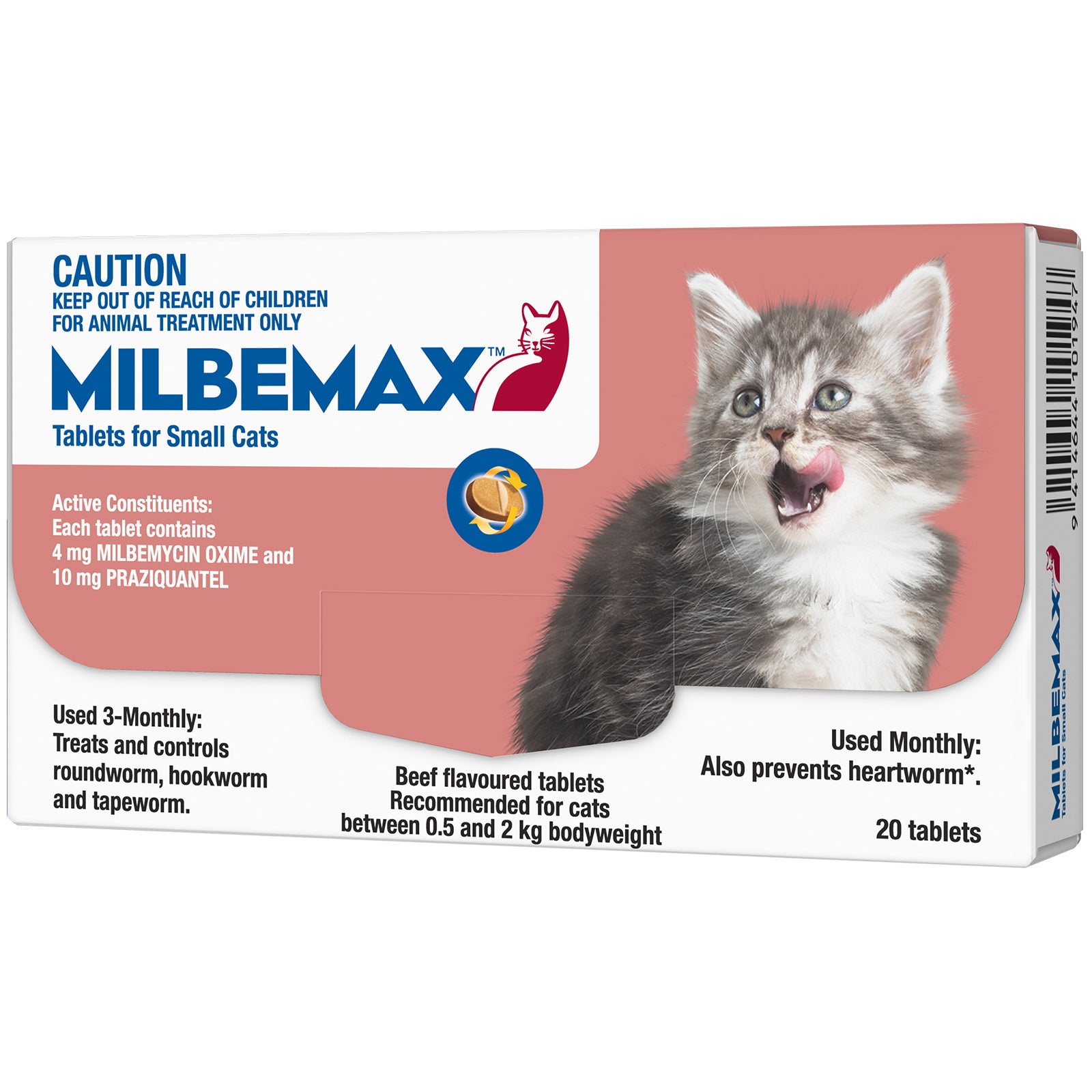 Milbemax - Allwormer Tablets For Small Cats 0.5 To 2 Kg
