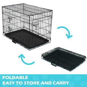 Advwin - Metal Dog Cage Pet Crate - petservo