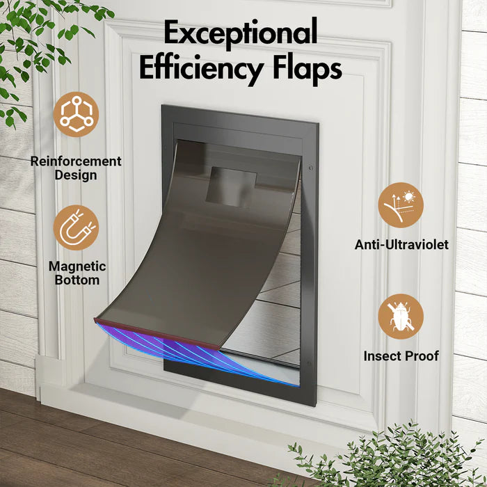 Advwin - Dog Door for Door Doggy Door with Aluminum Frame