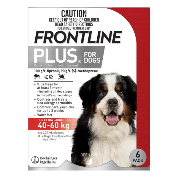Frontline - Plus For Extra Large Dogs 40 To 60Kg (Red)