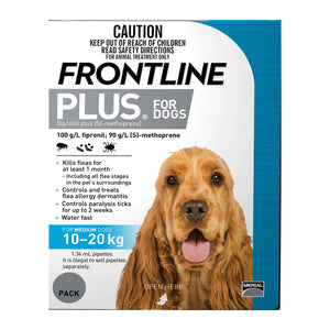Buy Frontline Plus For Medium Dogs 10 To 20Kg (Blue) at Pet Servo