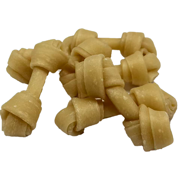 Natural dog chew toy on a white background