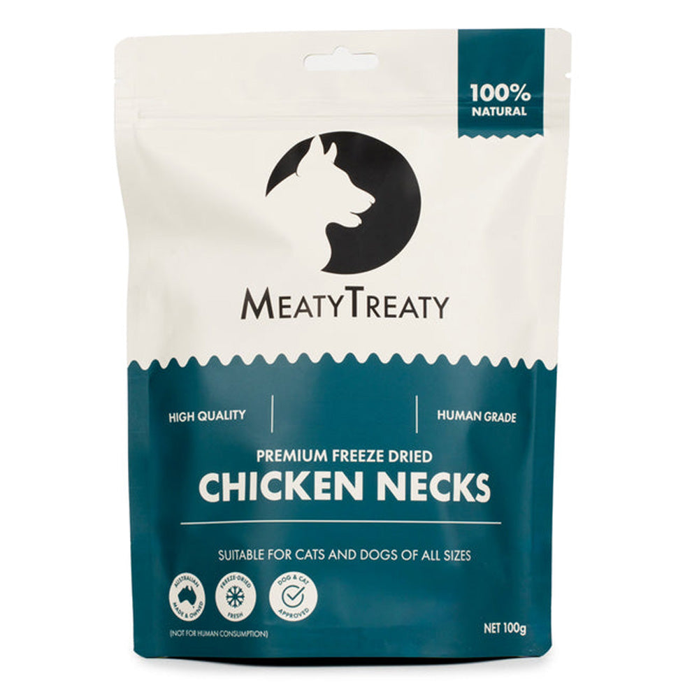Meaty Treaty - Premium Freeze Dried Chicken Necks for Cats and Dogs