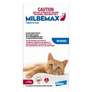 Buy Milbemax Allwormer Tablets For Small Cats 0.5 To 2Kg at Pet Servo