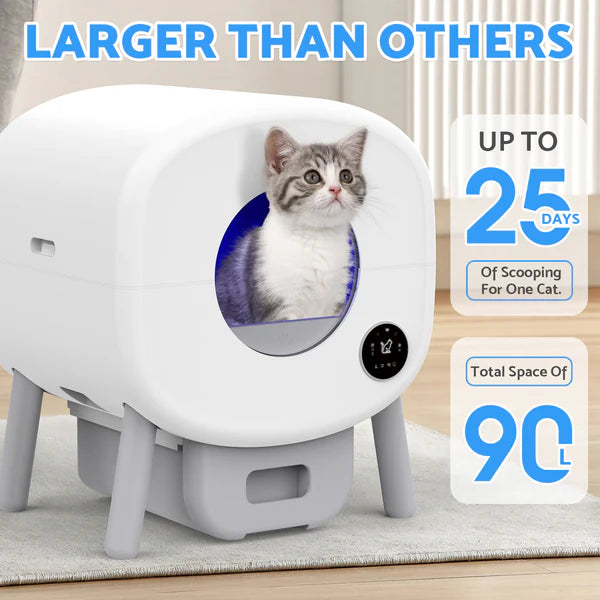 Advwin - Self Cleaning Cat Litter Box Litter Mat Included