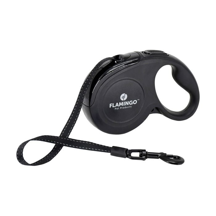 Flamingo - 5M Retractable Dog Leash with Reflective Belt