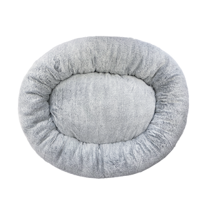 Gray pet bed on a white background