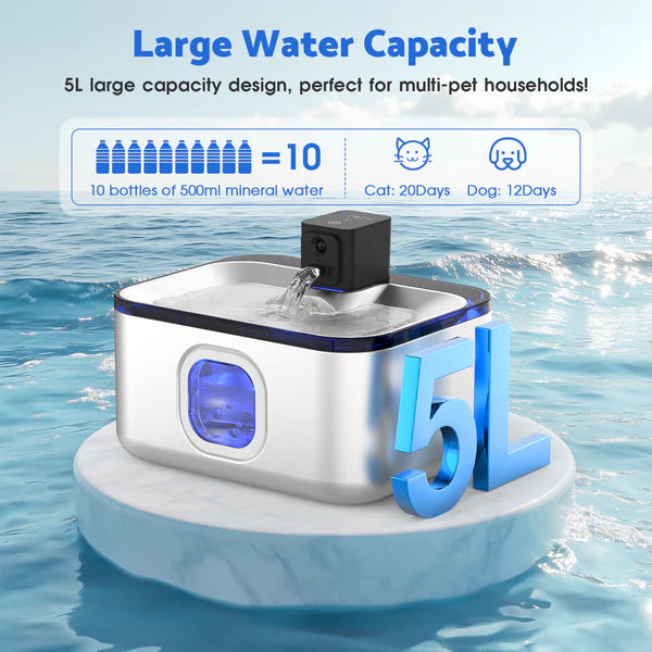 Advwin - 5L/169oz Wireless Cat Water Fountain