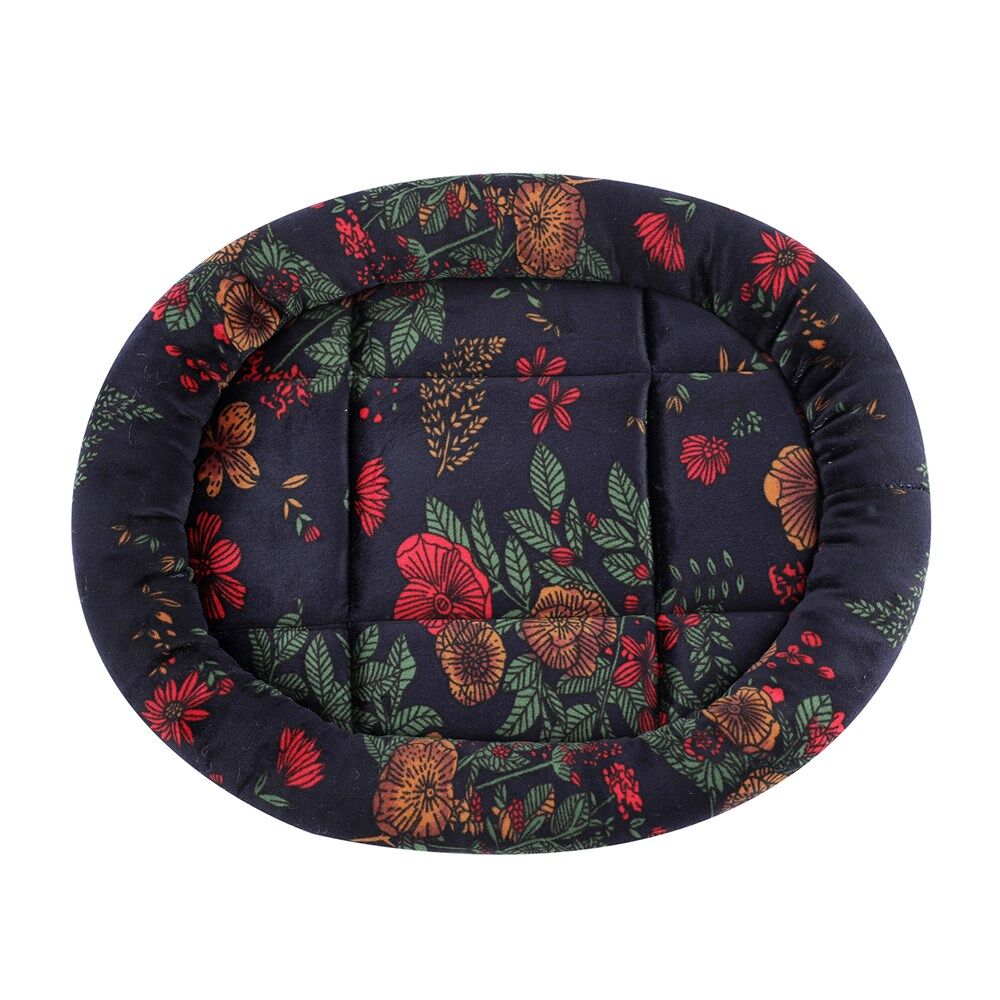 Floral-patterned pet bed on a white background at Pet Servo