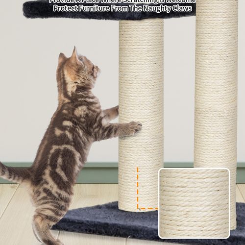 Advwin - 145cm Cat Scratching Post Tree - Dark Blue - petservo