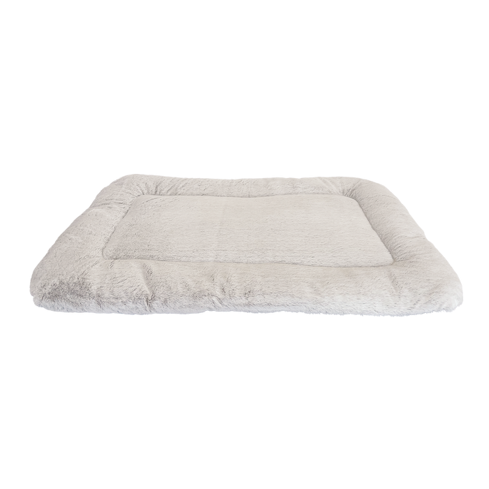 Fluffy pet bed on a white background