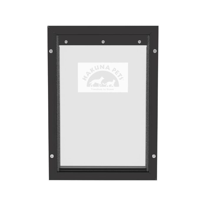 Hakuna Pets - Deluxe Aluminium Pet Door - Large - Black