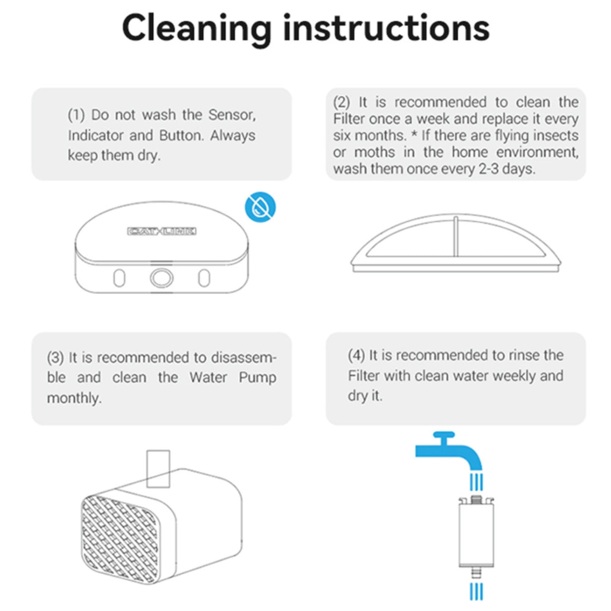 CATLINK - Pure 3 AI Water Fountain – Wireless - Petservo