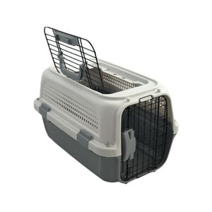 YES4PETS Small Dog Cat Rabbit Crate Pet Carrier Parrot Cage Grey-3