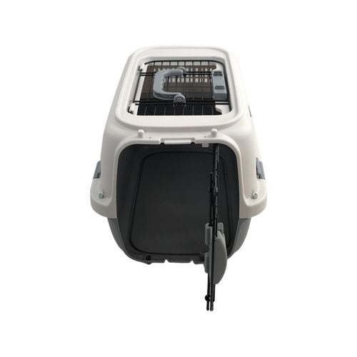 YES4PETS Small Dog Cat Rabbit Crate Pet Carrier Parrot Cage Grey-4