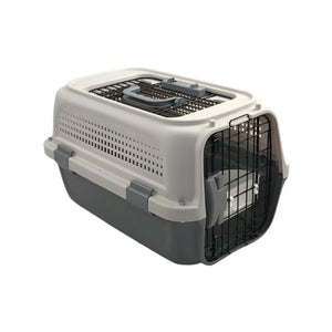 YES4PETS Small Dog Cat Rabbit Crate Pet Carrier Parrot Cage Grey-1