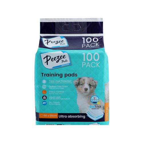 Paws & Claws 56x56cm Antibacterial Pet Training Pads 100 Pack petservo