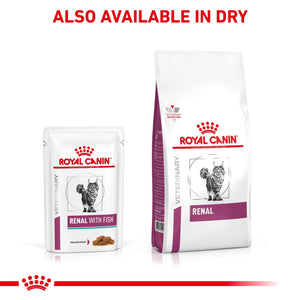 Royal Canin - Veterinary Diet Renal Fish Adult Wet Cat Food 85g x 12 - Petservo