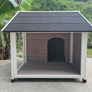 YES4PETS Timber Dog Kennel Wooden Cabin 130x105x100cm - PetServo