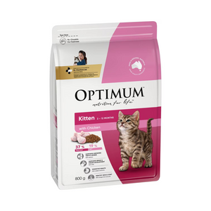 Optimum - Kitten 2-12 Months Dry Cat Food With Chicken 800g - Petservo