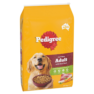 Buy Pedigree Adult Dry Dog Food with Beef 15kg Bag at Pet Servo