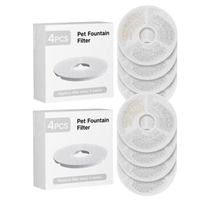 Pet fountain filters with packaging on a white background at Pet Servo