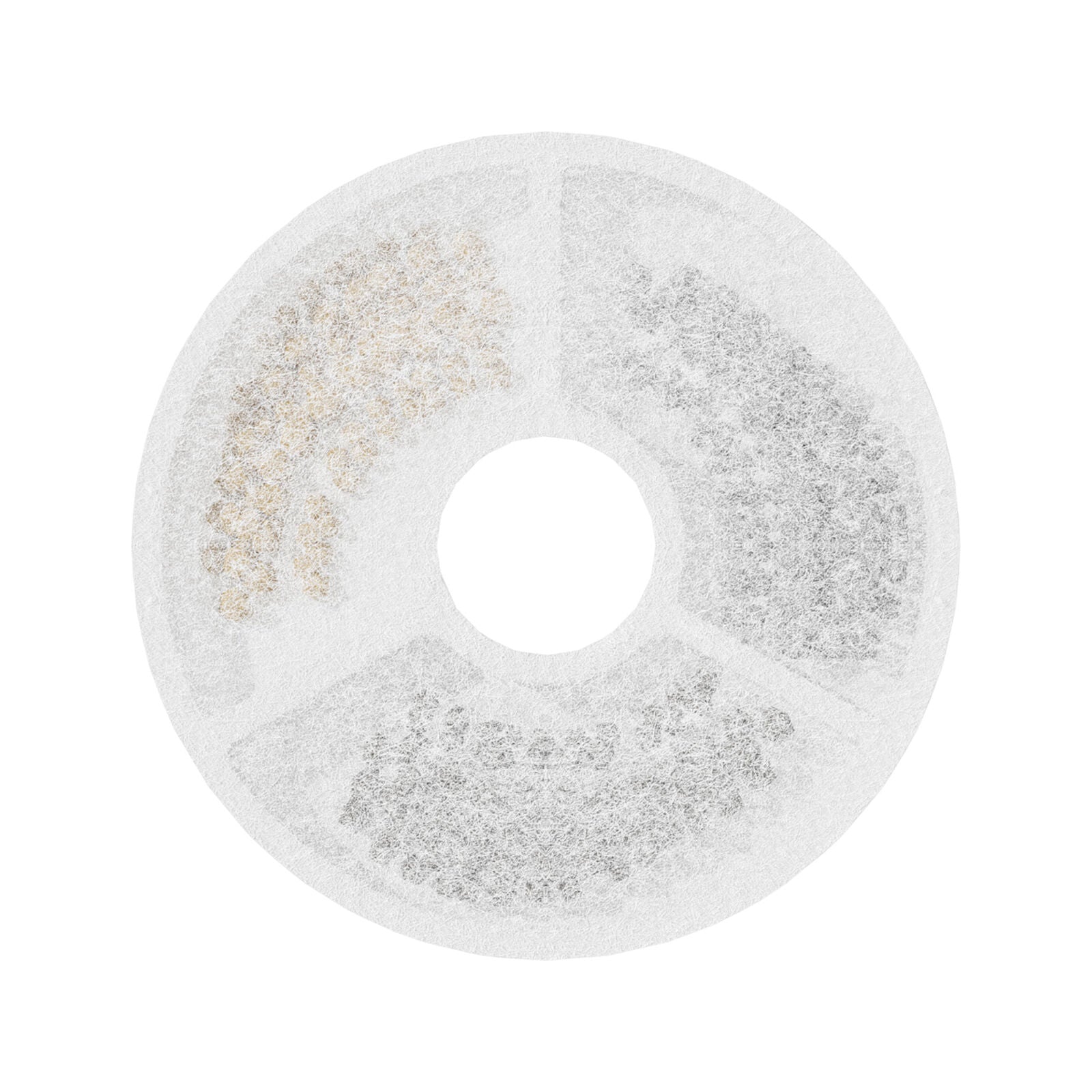 Round filter disc with a central hole on a white background at Pet Servo