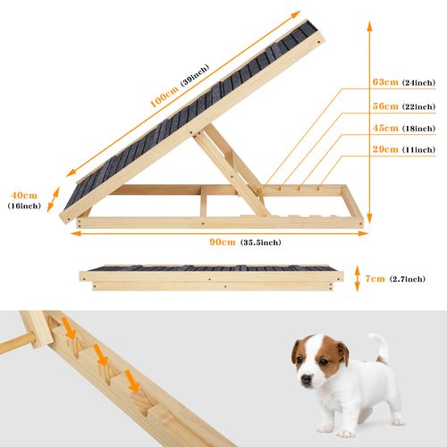 Advwin - Pet Ramp Dog Stairs 4 Level 100cm
