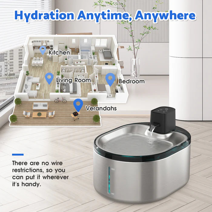 Advwin - 4L Wireless Cat Water Fountain image 2 - Pet Servo