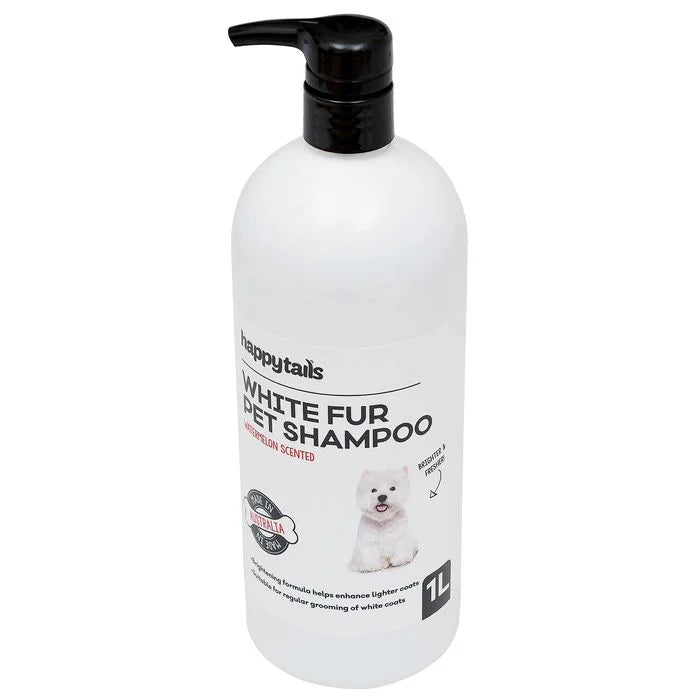 Happy Tails - 1L Watermelon Scented White Coat Dog Shampoo