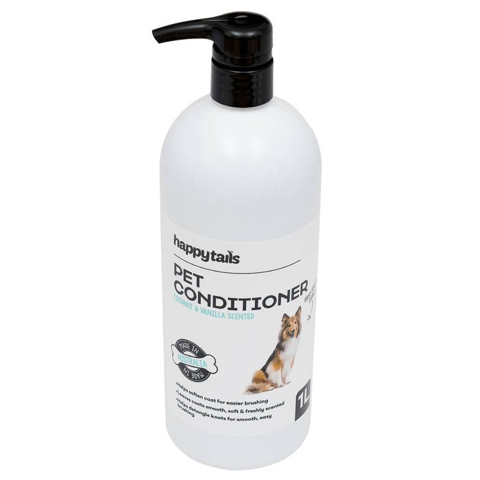 Happy Tails 1L Coconut and Vanilla Scented Pet Conditioner at Pet Servo