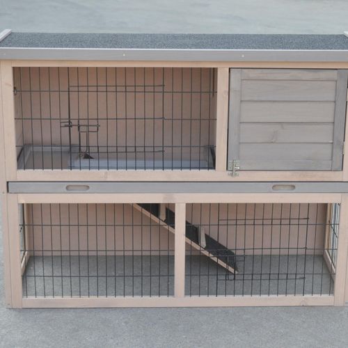 YES4PETS Double Storey Rabbit Hutch Guinea Pig Cage with Tray PetServo