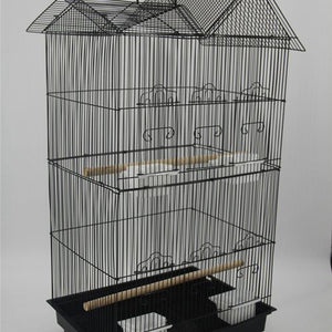 YES4PETS 4x Medium Bird Cage Parrot Budgie Aviary with Perch PetServo