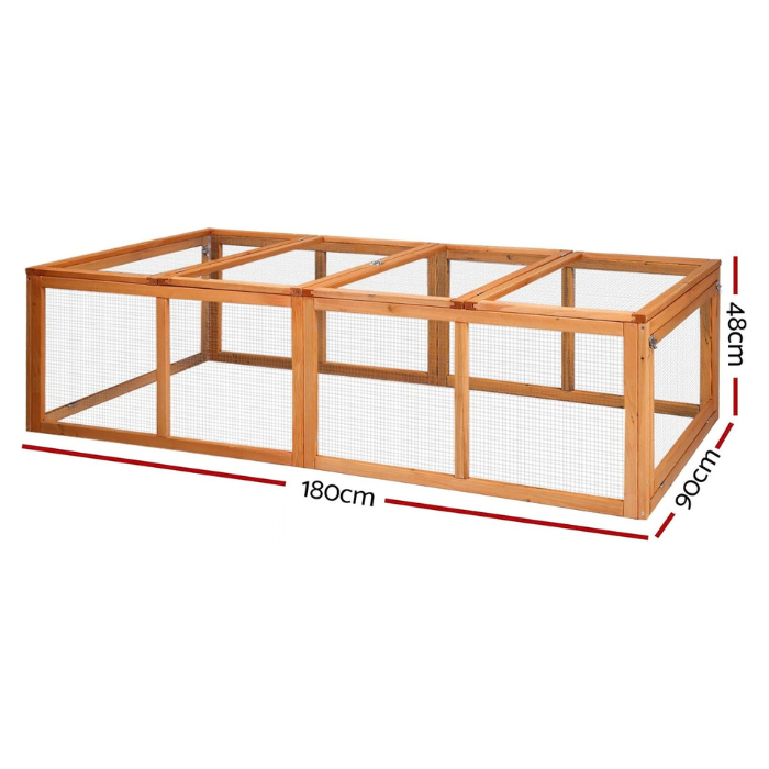 i.Pet - Chicken Coop Large 180cm Length Rabbit Hutch, Coops Wooden Pet House
