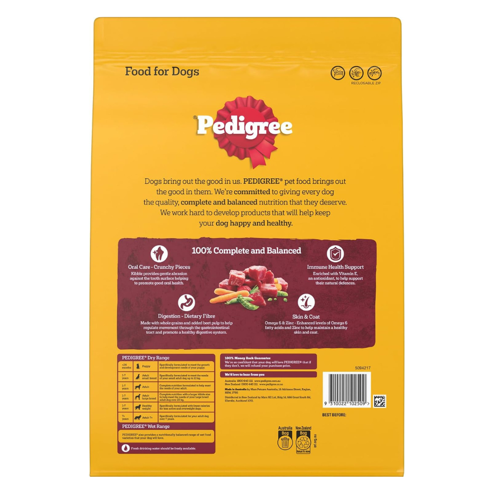 PEDIGREE Adult Small Breed Dry Dog Food With Real Beef & Vegies at Pet Servo-1