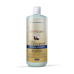 Dermcare Aloveen Oatmeal 1 L Shampoo bottle on a white background at Pet Servo