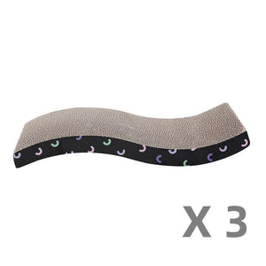 Cat scratcher with colorful pattern on a white background at Pet Servo