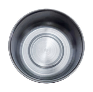 Black ceramic bowl on a white background at Pet Servo