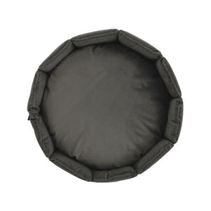 Wooff - Medium Anthracite Velour Round Cocoon Pet Bed - petservo