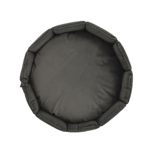 Wooff - Medium Anthracite Velour Round Cocoon Pet Bed - petservo