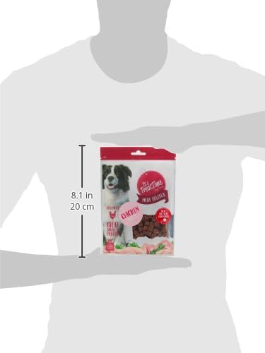 Dog treat package held by a person to show size at Pet Servo