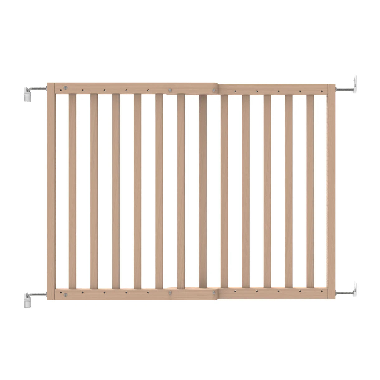 Wooden baby gate on a white background