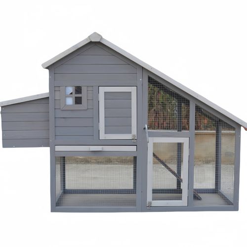 Buy YES4PETS Grey Large Chicken Coop Rabbit Hutch Guinea Pig Cage PetServo
