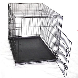 YES4PETS 48'' Collapsible Pet Crate with Blue Cover - Petservo