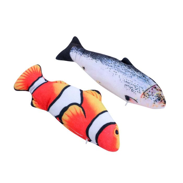 
Paws & Claws - 28.5X8cm Assorted Catsby Flippy Fish Cat Toy - petservo
