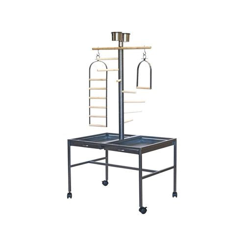 YES4PETS - Large Bird Cage Playpen with Ladder & Wheels - Pet Servo