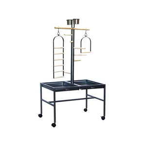 YES4PETS - Large Bird Cage Playpen with Ladder & Wheels - Pet Servo